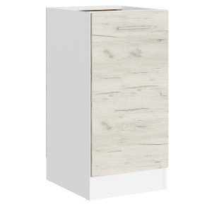 Modul de bucătărie Eco bottom 400, Alb, Stejar kraft alb