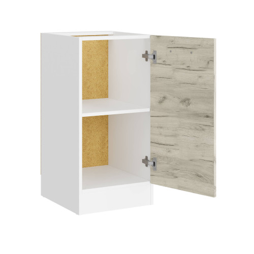 Modul de bucătărie Eco bottom 400, Alb, Stejar kraft alb