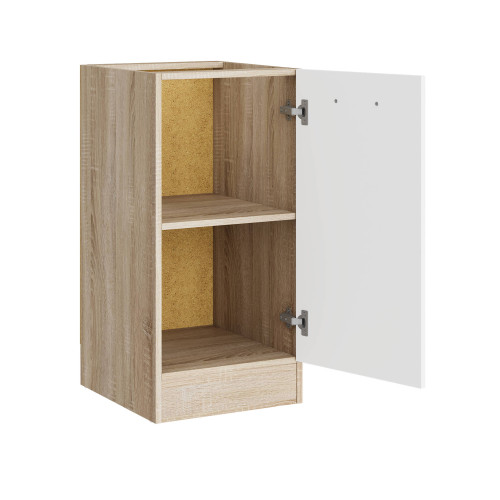 Modul de bucătărie Eco bottom 400, Stejar sonoma, Alb