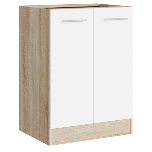 Modul de bucătărie Eco bottom 600, Stejar sonoma, Alb