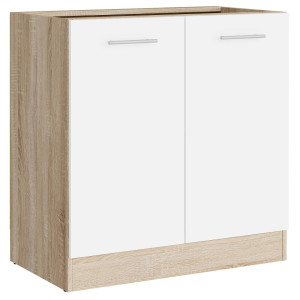 Modul de bucătărie Eco bottom 800, Stejar sonoma, Alb