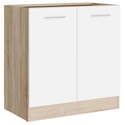 Modul de bucătărie Eco bottom 800, Stejar sonoma, Alb
