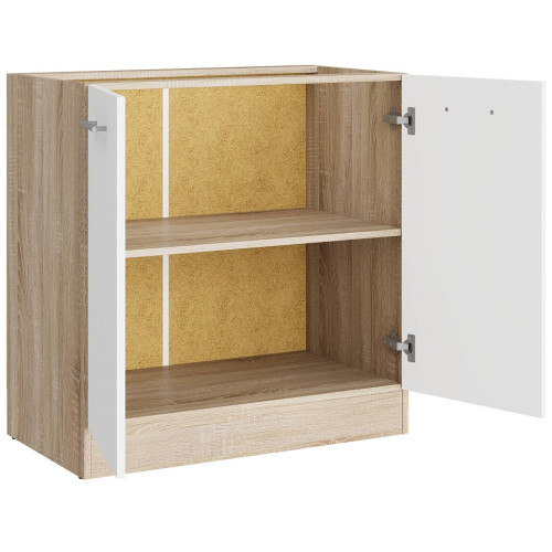 Modul de bucătărie Eco bottom 800, Stejar sonoma, Alb