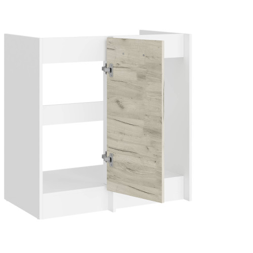 Modul de colț de bucătărie Eco bottom 790, Alb, Stejar kraft alb
