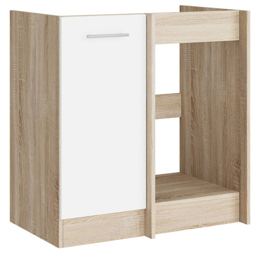 Modul de colț de bucătărie Eco bottom 790, Stejar sonoma, Alb