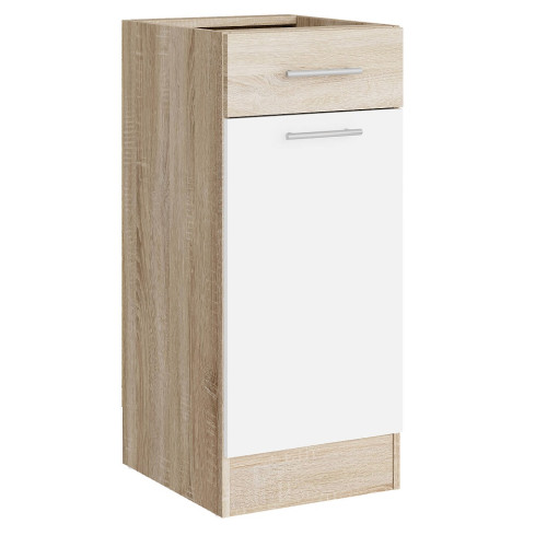 Modul de bucătărie Eco bottom 300, 1 sertar, Stejar sonoma, Alb