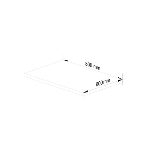 Modul de bucătărie Eco bottom cu blat 800, Alb, Stejar kraft alb
