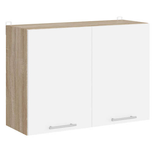 Modul de bucătărie Eco blat pentru uscarea vaselor 800, Stejar Sonoma, Alb