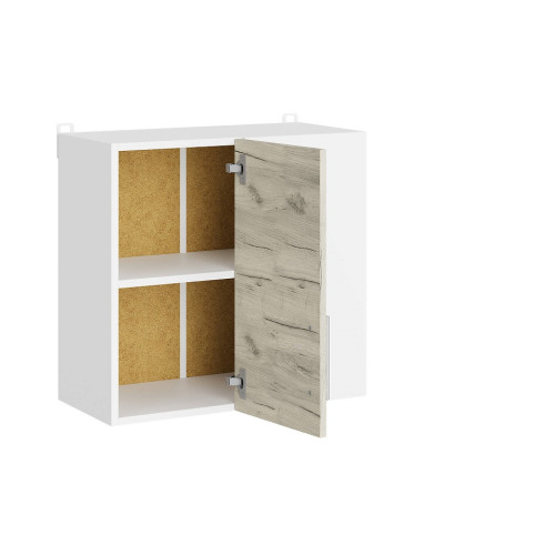 Modul de colț pentru bucătărie Eco top 600, Alb, Stejar kraft alb