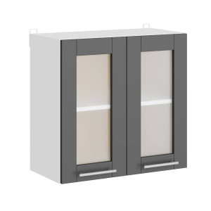 Modul de bucătărie cu vitrină Eco top 600, Alb, Graphite
