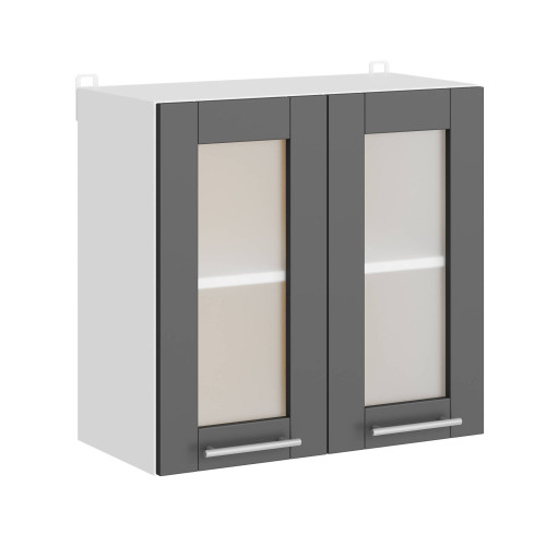 Modul de bucătărie cu vitrină Eco top 600, Alb, Graphite