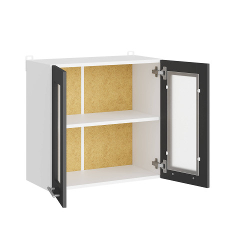 Modul de bucătărie cu vitrină Eco top 600, Alb, Graphite