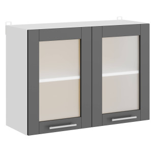 Modul de bucătărie cu vitrină Eco top 800, Alb, Graphite