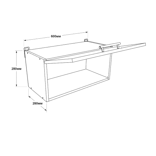Modul de bucătărie Hotă Eco top 600, Alb, Stejar kraft alb