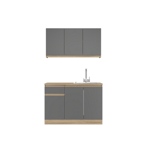 Set mobila bucatarie K-5, 120 х 204 х 60 cm, Stejar Sonoma, Grafit Set mobila bucatarie K-5, 120 х 204 х 60 cm, Stejar Sonoma, Grafit