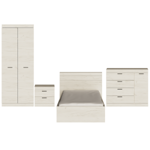 Set dormitor pentru copii Sonata 7, Stejar Kraft Alb