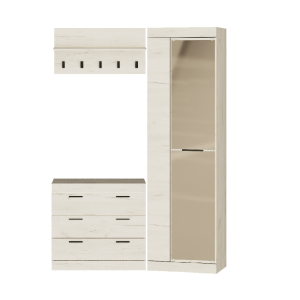 Set pentru holul de intrare Sonata 17, Stejar Kraft Alb
