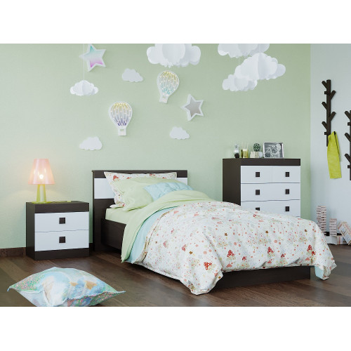 Set dormitor pentru copii Sonata 8, Stejar Sonoma, Alb