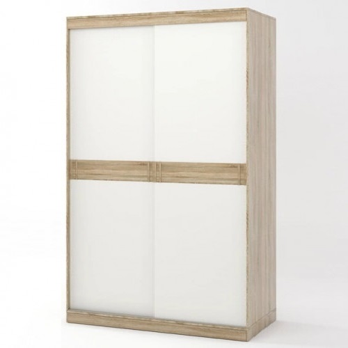 Dulapul glisant Sonata 1400, Stejar Kraft Alb Dulapul glisant Sonata 1400, Stejar Kraft Alb