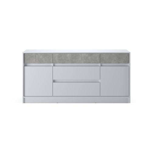 Comoda 1600 STYLE, Alb, Beton Comoda 1600 STYLE, Alb, Beton