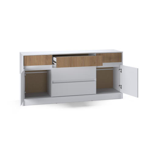 Comoda 1600 STYLE, Alb, Stejar Canella