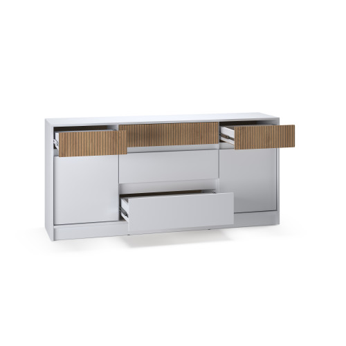 Comoda 1600 STYLE, Alb, Stejar Canella