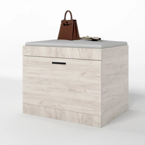 Dulap de pantofi Sonata 600, Stejar Kraft Alb