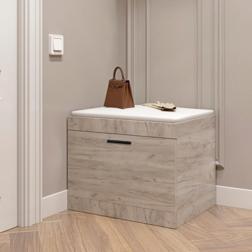 Dulap de pantofi Sonata 600, Stejar Kraft Alb