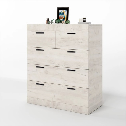 Comoda 3 Sonata, Wenge inchis, Stejar kraft gold