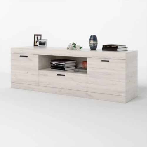 Dulap TV 1500 Sonata, Stejar Kraft Alb