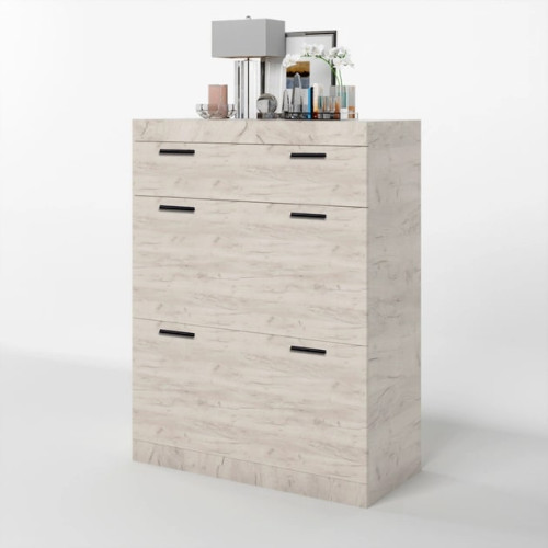 Dulap de pantofi Sonata 800, Stejar Kraft Alb