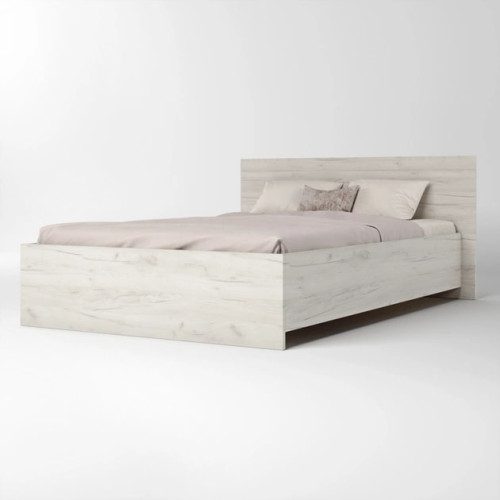 Pat Sonata 1400 fara lamele 140x200 cm, Stejar Kraft Alb