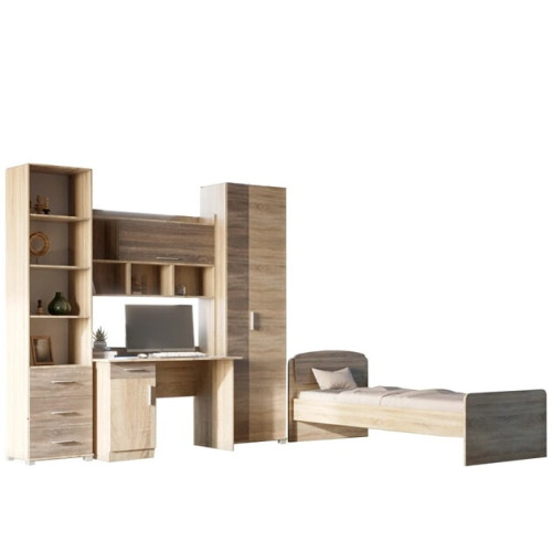Set dormitor pentru copii Breeze 7, Stejar Sonoma, Trufe Set dormitor pentru copii Breeze 7, Stejar Sonoma, Trufe