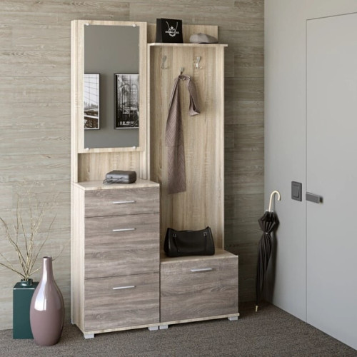 Set pentru holul de intrare Breeze 1, Stejar Sonoma, Trufe