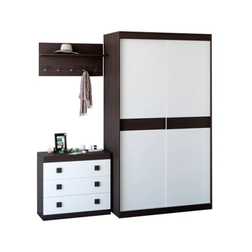 Set pentru holul de intrare Sonata 14, Wenge inchis, Alb
