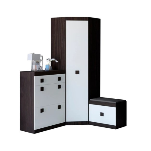 Set pentru holul de intrare Sonata 7, Stejar Kraft Alb
