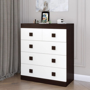 Comoda 3 Sonata, Wenge inchis, Alb