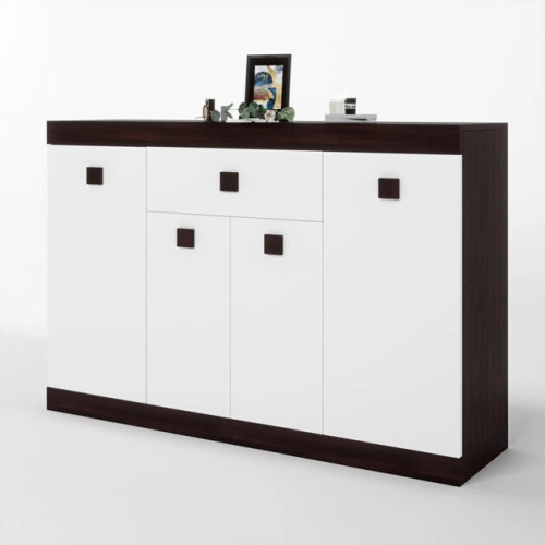 Comoda 7 Sonata, Wenge inchis, Alb