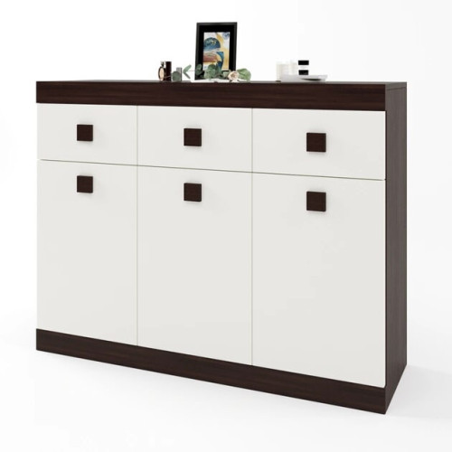 Comoda 6 Sonata, Wenge inchis, Stejar kraft gold Comoda 6 Sonata, Wenge inchis, Stejar kraft gold