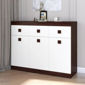 Comoda 6 Sonata, Wenge inchis, Alb