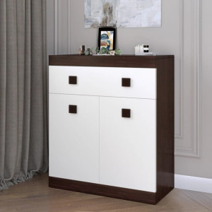 Comoda 4 Sonata, Wenge inchis, Alb