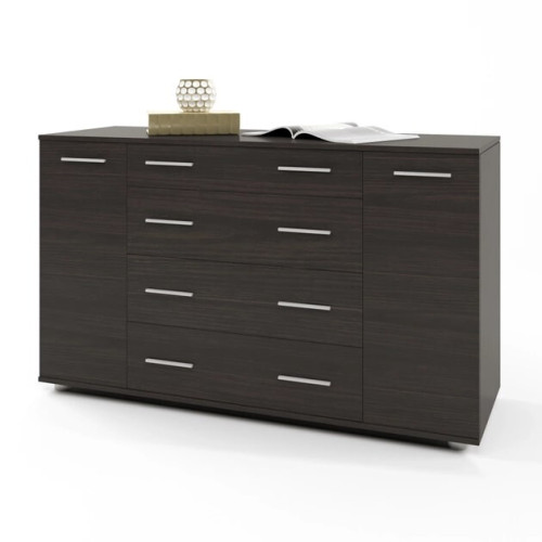 Comoda К-4, Wenge inchis, Stejar de lapte, Ghidaje telescopice Comoda К-4, Wenge inchis, Stejar de lapte, Ghidaje telescopice