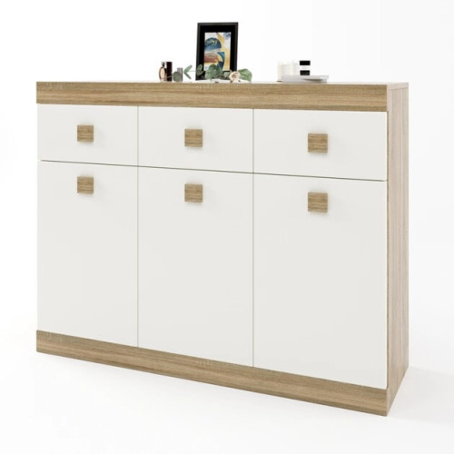 Comoda 6 Sonata, Wenge inchis, Stejar kraft gold Comoda 6 Sonata, Wenge inchis, Stejar kraft gold