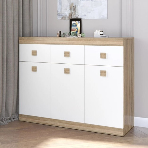 Comoda 6 Sonata, Wenge inchis, Stejar kraft gold Comoda 6 Sonata, Wenge inchis, Stejar kraft gold