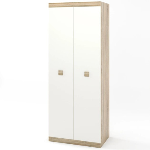 Dulap cu doua usi 800 Sonata, Wenge inchis, Alb Dulap cu doua usi 800 Sonata, Wenge inchis, Alb
