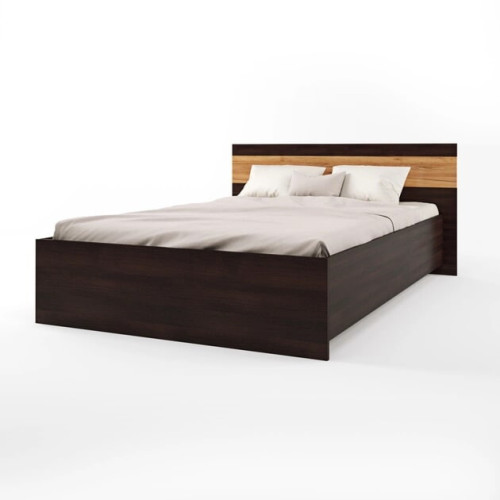 Pat Sonata 1400 fara lamele 140x200 cm, Stejar Kraft Alb