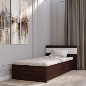 Pat Sonata 900 fara lamele 90/200 cm, Wenge inchis, Alb