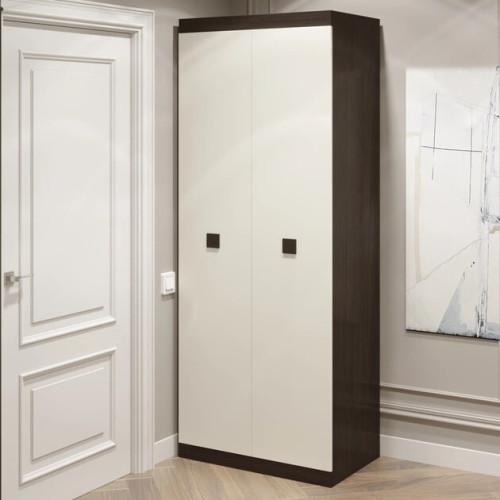 Dulap cu doua usi 800 Sonata, Wenge inchis, Alb