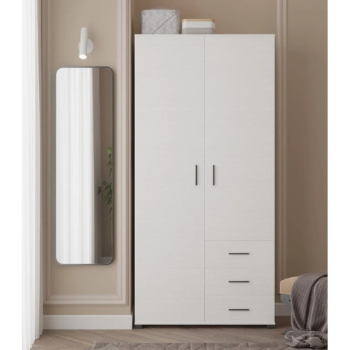 Dulap cu doua usi Breeze ShP-4 cu sertare, Stejar Sonoma, Trufe