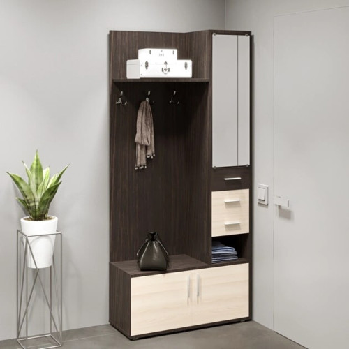 Hol de intrare Riviera, Wenge inchis, Stejar de lapte